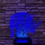 Orrszarvú 3D led lámpa