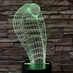 Kobra 2 7 színű 3D led lámpa