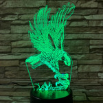 Sas leszáll 7 színű 3D led lámpa