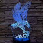 Sas leszáll 7 színű 3D led lámpa