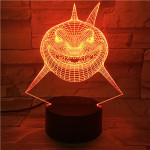 Cápa 7 színű 3D led lámpa