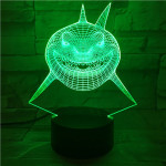 Cápa 7 színű 3D led lámpa
