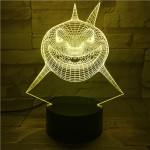 Cápa 7 színű 3D led lámpa