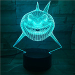Cápa 7 színű 3D led lámpa
