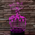 Zsiráfok 3D led lámpa