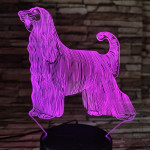 Afgán Agár 7 színű 3D led lámpa
