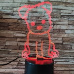 Havannai pincs 7 színű  3D led lámpa