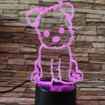 Havannai pincs 7 színű  3D led lámpa