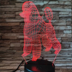 Uszkár 7 színű 3D led lámpa