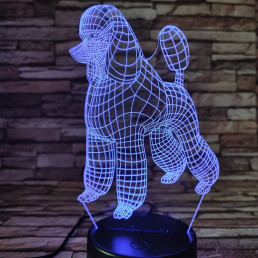Uszkár 7 színű 3D led lámpa