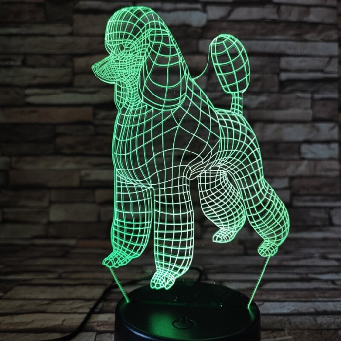 Uszkár 7 színű 3D led lámpa