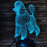 Uszkár 7 színű 3D led lámpa
