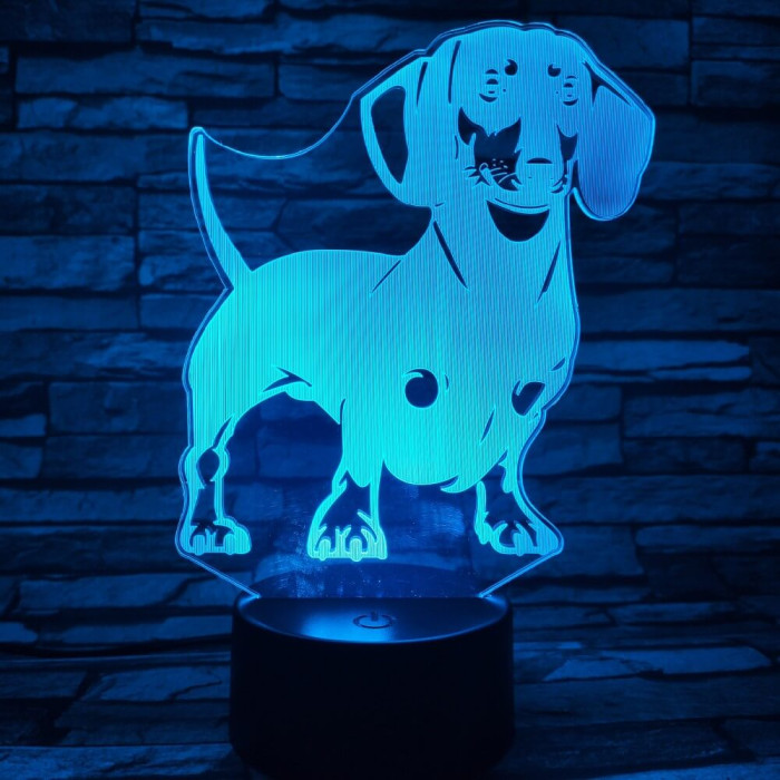Tacskó 7 színű 3D led lámpa