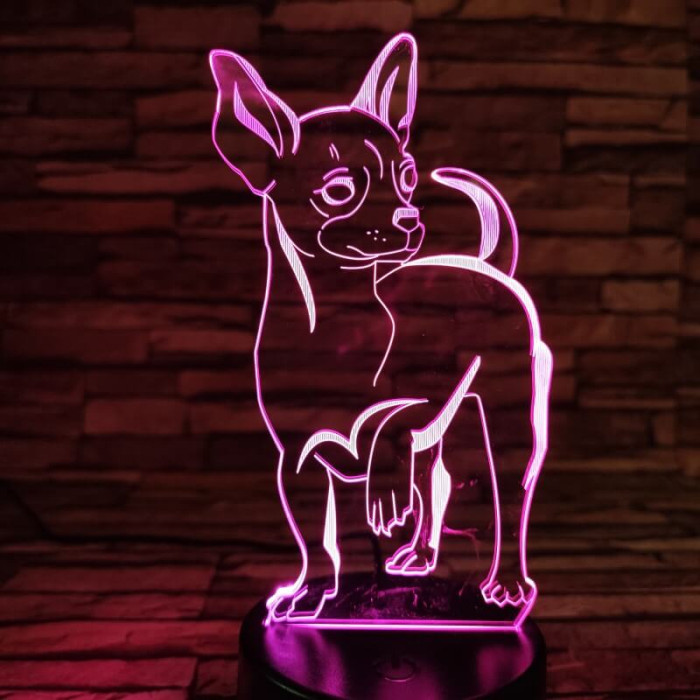 Csivava 7 színű 3D led lámpa