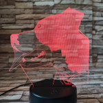 Pitbull 7 színű 3D led lámpa