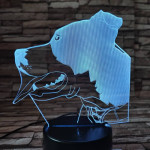 Pitbull 7 színű 3D led lámpa
