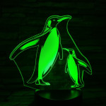 Pingvinek  7 színű 3D led lámpa