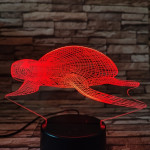 Teknős lebeg 7 színű 3D led lámpa