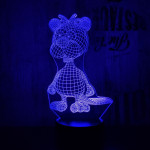 Hód 7 színű 3D led lámpa