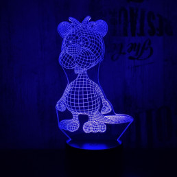 Hód 7 színű 3D led lámpa