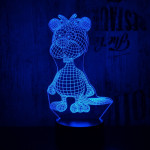 Hód 7 színű 3D led lámpa