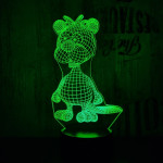 Hód 7 színű 3D led lámpa