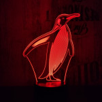 Pingvin  7 színű 3D led lámpa