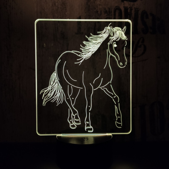 Vágtázó Ló 3D led lámpa