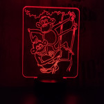 Majmok 7 színű 3D led lámpa