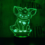 Malac 7 színű 3D led lámpa