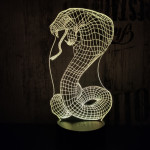 Kobra 7 színű 3D led lámpa