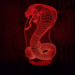 Kobra 7 színű 3D led lámpa