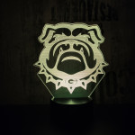 Buldog fej 2 7 színű 3D led lámpa