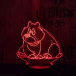 Ülő medve 7 színű 3D led lámpa