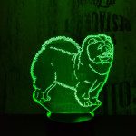 Csau csau kutya 7 színű 3D led lámpa