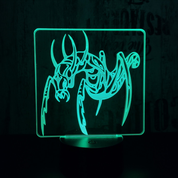 Hangya 7 színű 3D led lámpa