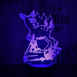 Őzike és a nyuszik  7 színű 3D led lámpa