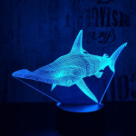 Pörölycápa  7 színű 3D led lámpa