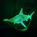 Pörölycápa  7 színű 3D led lámpa