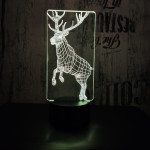 Ugró szarvas 7 színű 3D led lámpa