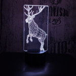 Ugró szarvas 7 színű 3D led lámpa