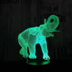Elefánt 3 7 színű 3D led lámpa