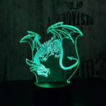Sárkány 2 7 színű 3D led lámpa