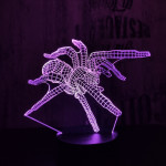 Pók 2  7 színű 3D led lámpa