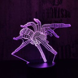 Pók 2  7 színű 3D led lámpa