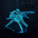 Pók 2  7 színű 3D led lámpa