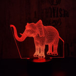 Elefánt 2 7 színű 3D led lámpa