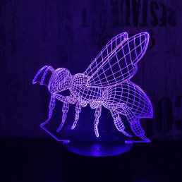 Darázs 7 színű 3D led lámpa