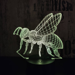Darázs 7 színű 3D led lámpa