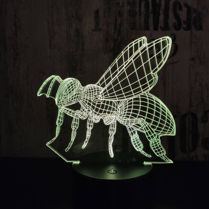 Darázs 7 színű 3D led lámpa